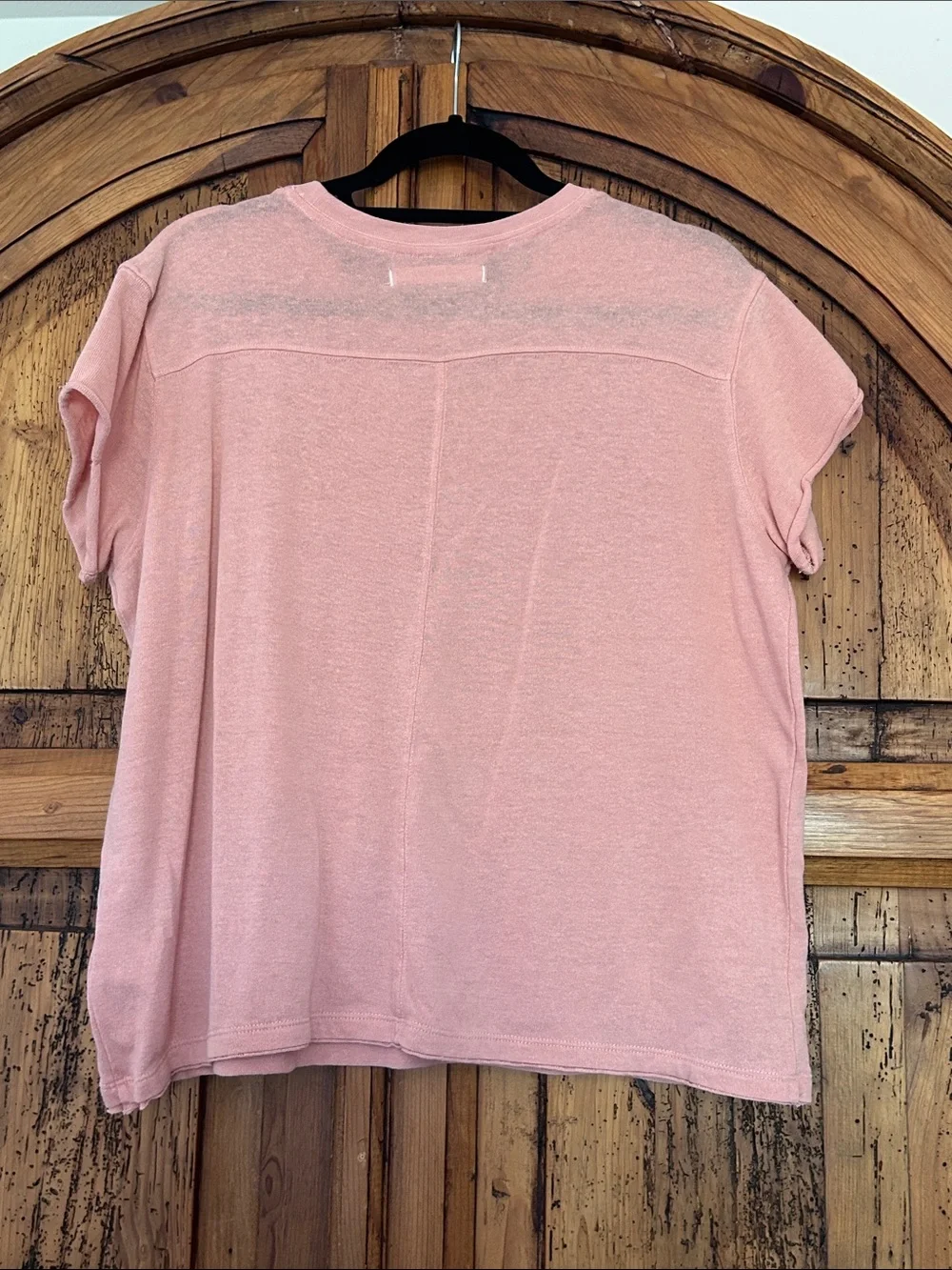 Free People We the Free Embroidered Beach Top Tee Pink